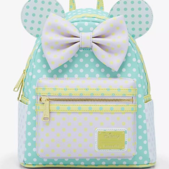 Loungefly Disney Minnie Mouse Pastel Polka Dot Mini Backpack and Wallet main image 6